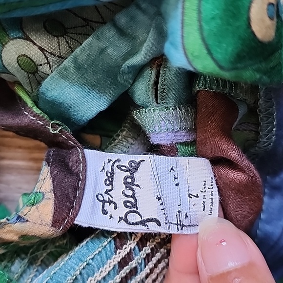 Free People Green and Blue Patterned Romper - Picture 12 of 16